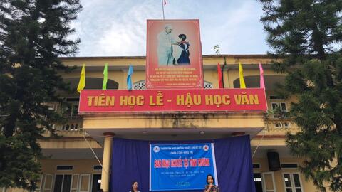 Trường Tiểu học Đồng Thanh tổ chức giao lưu văn nghệ ủng hộ con em khuyết tật của Trung tâm nuôi dưỡng người khuyết tật Chiến Công Hưng Yên