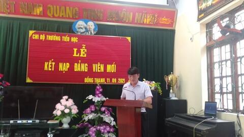 Lễ kết nạp Đảng viên mới- Chi bộ trường Tiểu học Đồng Thanh